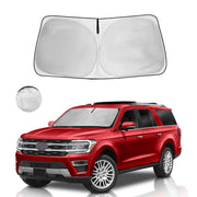 HOHUIGO front view showing custom fit on Ford Expedition windshield and full coverage benefit