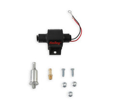 Holley side label detailing model and specs for quick identification