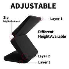 HOMBYS three layers separated to show adjustable height and customizable fit