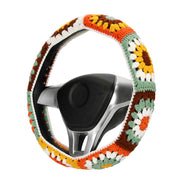 HOMEGYMFREE front view of sunflower crochet cover showing vintage design and curb appeal