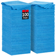 HOMERHYME front pack of 100 blue towels showing bulk value and convenience