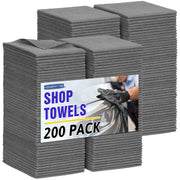 HOMERHYME front packaging showing 200-count grey towels for convenient supply
