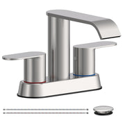 Homevacious front view of faucet shows waterfall design and modern aesthetic