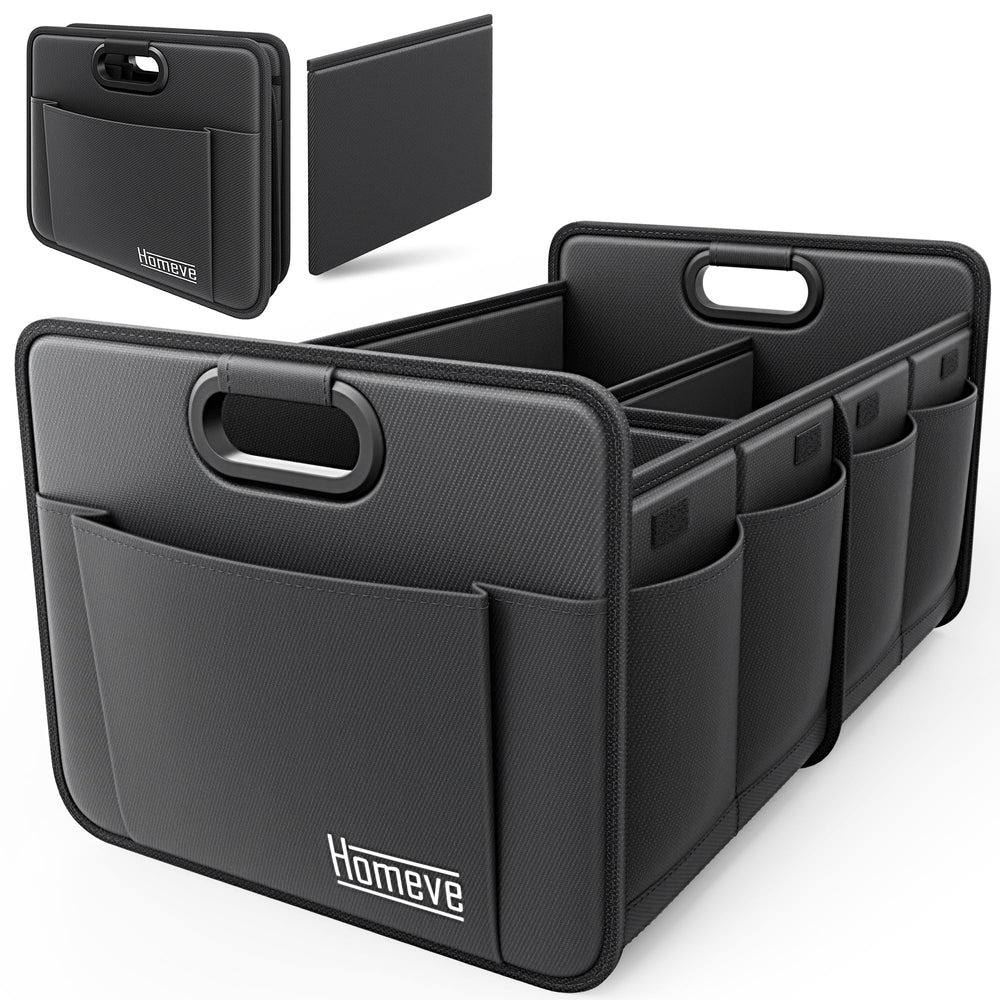 Homeve front view open showing large capacity and tidy compartments benefit