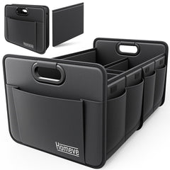 Homeve front view open showing large capacity and tidy compartments benefit