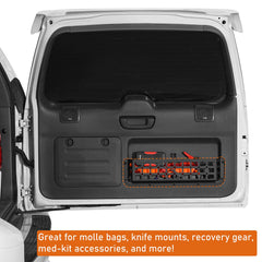 Hooke Road side profile showing panel depth for slim gear storage