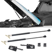 Hooke Road hood struts front view showing fit and quick lift benefit