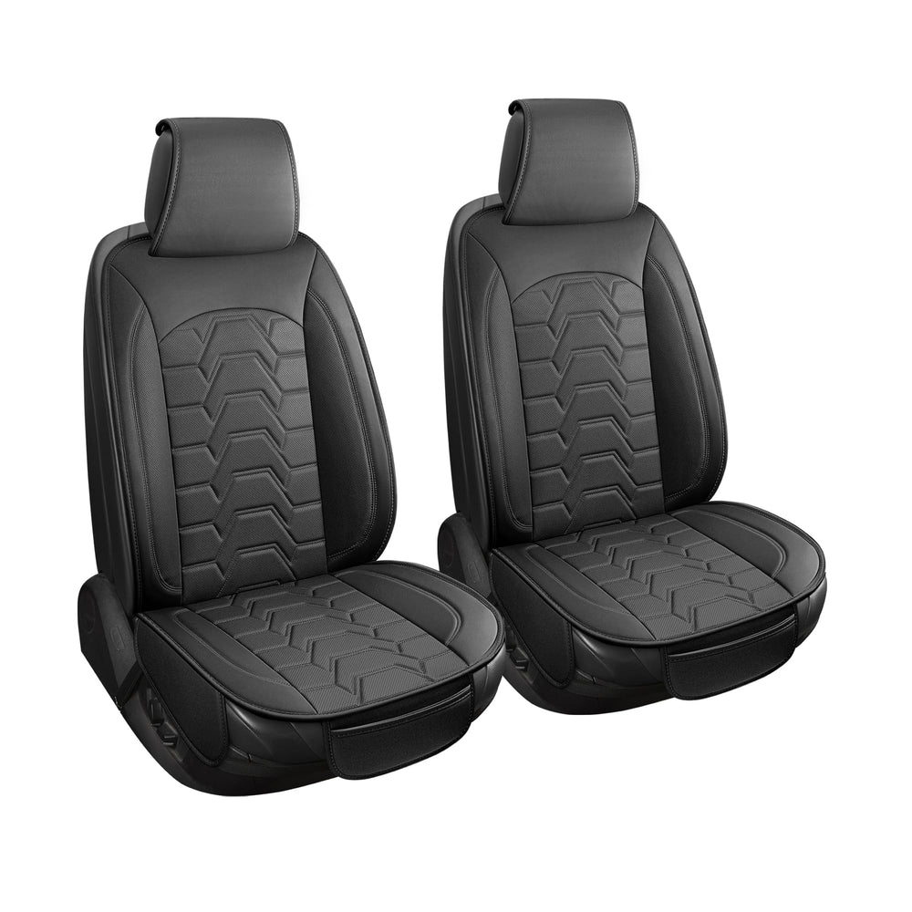 hoozoom front view showing full seat cover and refined interior benefit