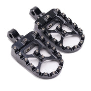 Hopider front view of foot pegs showing platform and mounting, improves rider stability