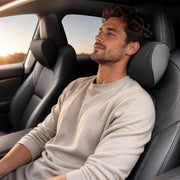 HOPON front view on car seat showing sleek leather and fit benefit
