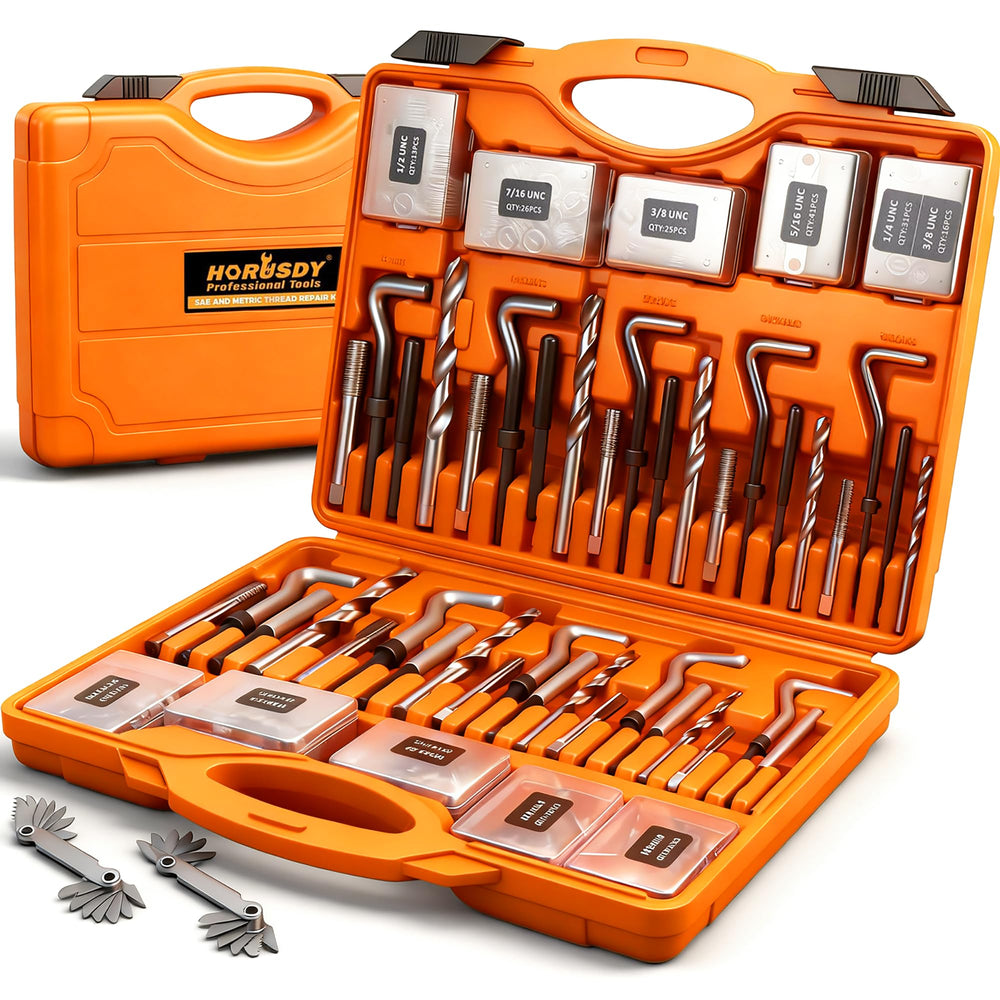 HORUSDY open case showing organized kit for quick part selection and portability