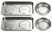 HORUSDY front view of tray set showing sizes and durable finish