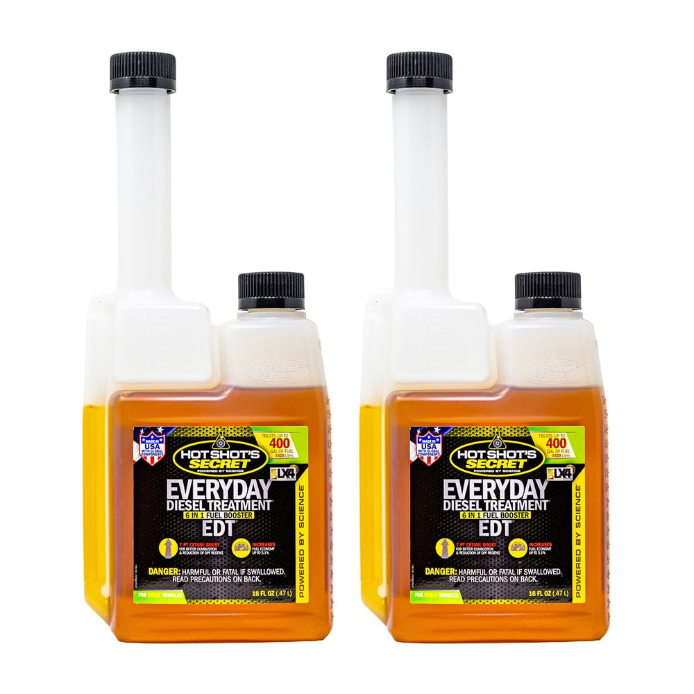 Hot Shot's Secret front packaging showing two 16 oz bottles, reliable maintenance