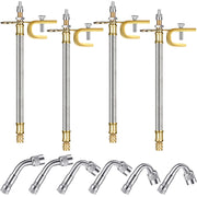 Hotop kit front view showing braided hoses and brass extenders for easy inflation