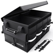HOTOR front view of trunk organizer showing stable storage and quick loading
