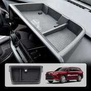 HOUCLEMIC front view installed in Grand Highlander showing tidy storage benefit