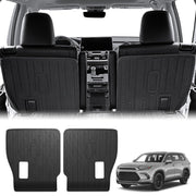 HOUCLEMIC front view of kick mat showing full seatback protection and neat fit