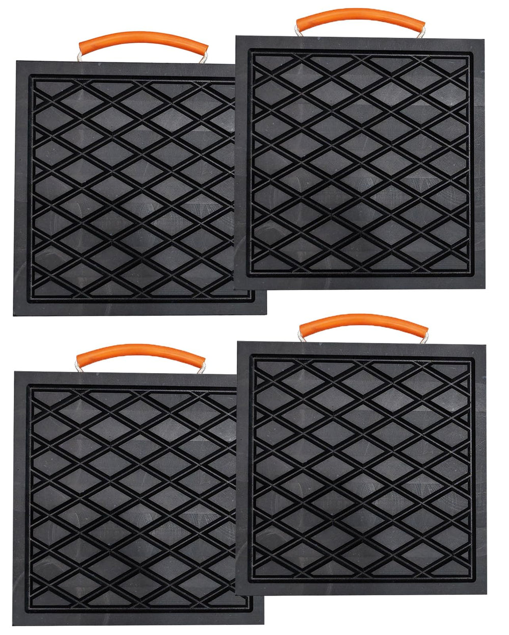 HOUSESET front view of four-pack pads showing size and portability benefit