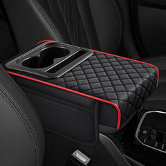 Hovom front view armrest cover showing neat fit and improved comfort