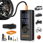 HOVVIDA front view showing compact inflator and benefit fast inflation