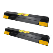 HOXWELL front view of two-piece parking aids showing size and packaging benefit