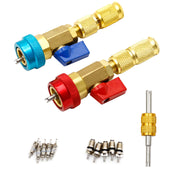 Hoypeyfiy front view of red and blue couplers showing clear identification and fast hookup