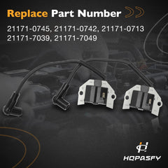 HQPASFY ignition coil installed on Kawasaki engine showing improved starting reliability