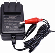 HQRP charger front view showing compact design and ports for safe storage