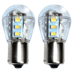 HQRP front packaging showing BA15S LED bulbs and 2-pack convenience