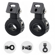 HQTS front view mounted on motorcycle bar showing secure fit and stability