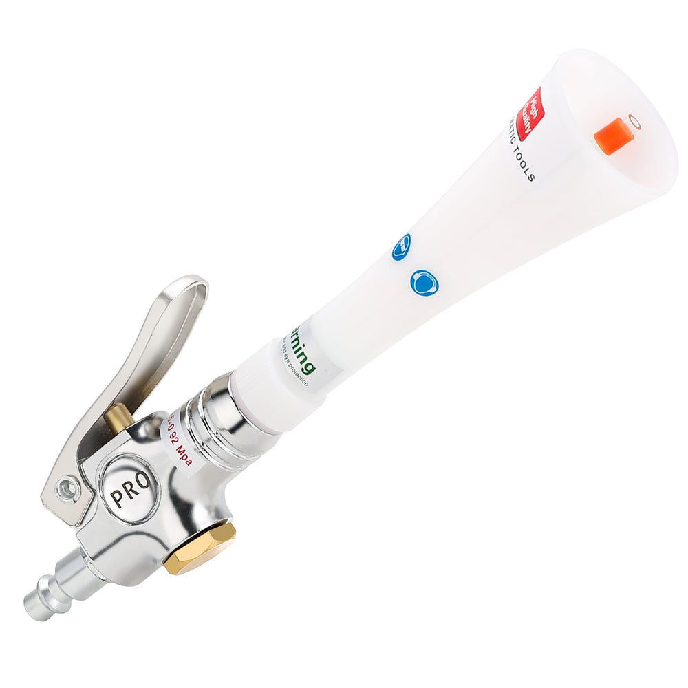 Hromee front view aluminium cleaning gun showing ergonomic design and durability