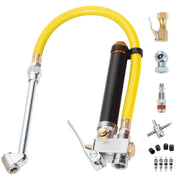 Hromee front view of inflator showing robust metal handle and trigger for reliable use