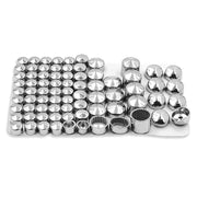 HTTMT chrome bolt covers front view showing full kit benefit