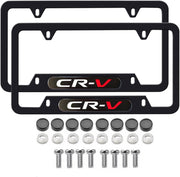HUIANTS front view of aluminum license plate frame showing sleek profile and durability