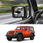 Huidnnas front view showing two blind spot mirrors and benefits of fit