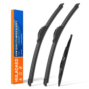 HULADAED front wiper blades pair showing fit and improved visibility