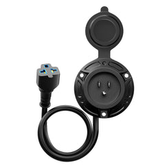 HulkGoo front panel inlet showing ports and weather seal for reliable connections