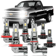 HUOKEDS front packaging showing the 6-bulb kit and fitment details, clear identification benefit