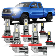 HUOKEDS front packaging showing complete Tacoma bulb kit and easy install benefit