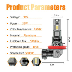 HUOKEDS installed multi‑beam bulb in Ram headlight providing brighter visibility