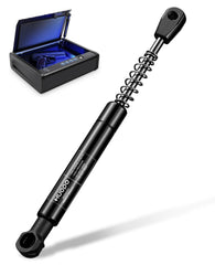 HUOPO gas strut front view showing 7.5-inch shock and connectors for quick replacement