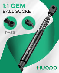 HUOPO strut length comparison with ruler showing correct 7.5-inch fitment
