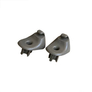 HUYILUN0104 front view of two gray visor clips showing shape and mounting