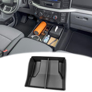 HUYINPJ front view of bench organizer showing shape and mounting benefit