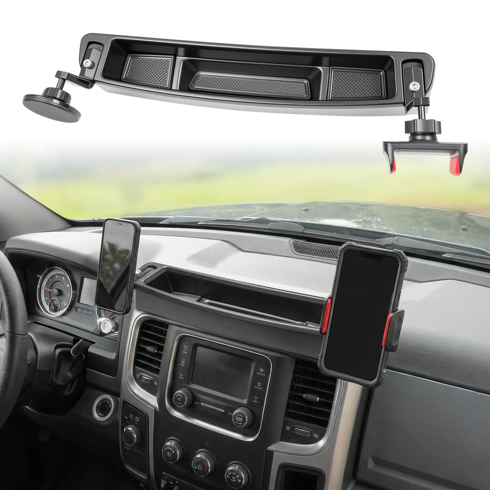 HUYINPJ front view of dashboard holder showing neat center console access