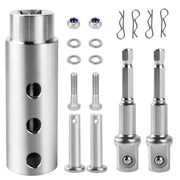 HVJ front view of complete adapter kit showing organized parts and quick setup benefit