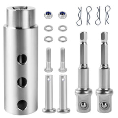 HVJ front view of complete adapter kit showing organized parts and quick setup benefit