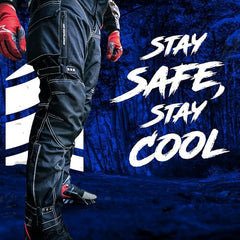 HWK Motorsports Apparel Reissa membrane tag visible to show water-resistant performance during wet rides