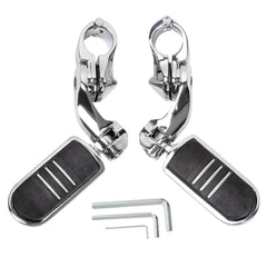 HY-SPEED front view of chrome highway pegs showing sleek finish and stable support