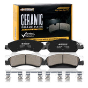 HYFTJYZ front brake pad set front view showing shape and fit for easy selection